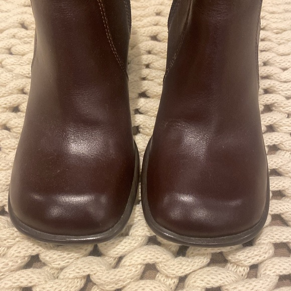 90s Vintage Tommy Hilfiger Leather Chunky Brown Boot size 5.5 - Picture 6 of 9